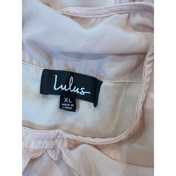 Lulus “Long Time Love” Peach Long Sleeve Skater Mini Dress – XL - Picture 5 of 7